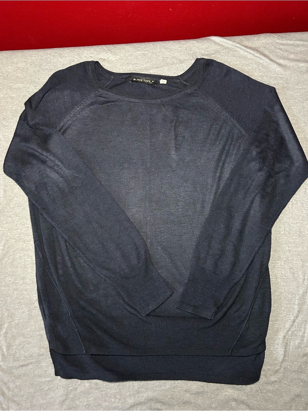 Black Tape_ Dark Navy Crewneck Pullover